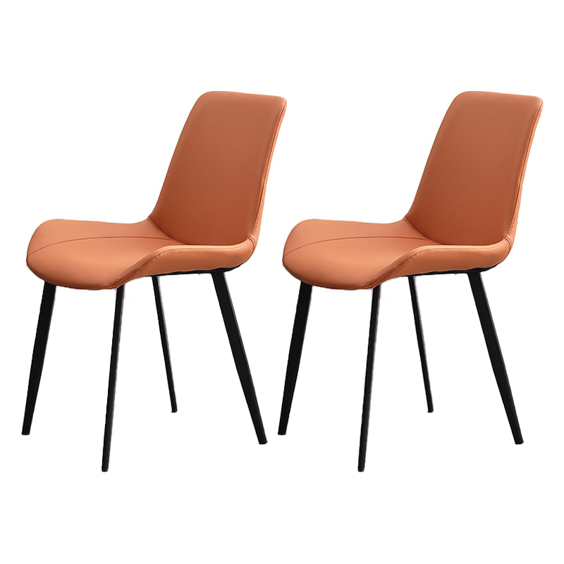 Chaises de salle à manger sans bras scandinaves en métal, chaise Parsons pour salle à manger, chaise d'appoint pour la maison