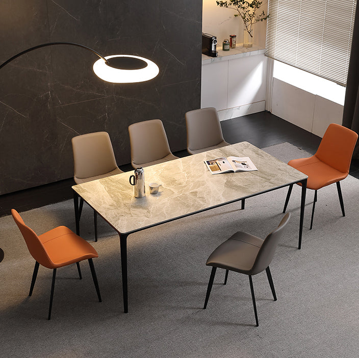 Chaises de salle à manger sans bras scandinaves en métal, chaise Parsons pour salle à manger, chaise d'appoint pour la maison