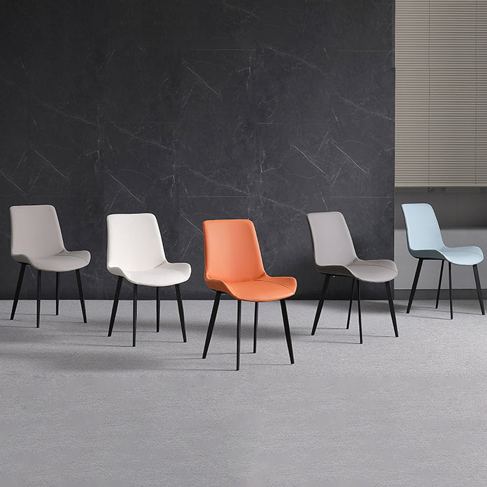 Chaises de salle à manger sans bras scandinaves en métal, chaise Parsons pour salle à manger, chaise d'appoint pour la maison