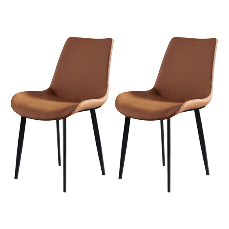 Chaises de salle à manger sans bras scandinaves en métal, chaise Parsons pour salle à manger, chaise d'appoint pour la maison