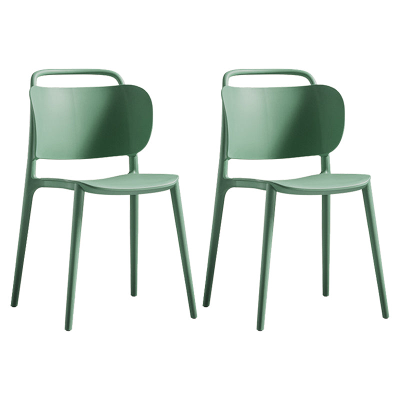Nordic Style Plastic Dining Chair Open Back Dining Side Chair for Home Use