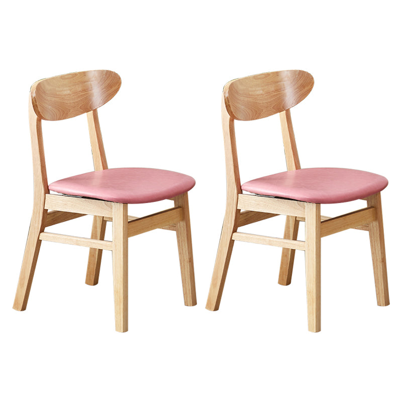 Chaise d'appoint de salle à manger moderne en bois avec coussin, chaise d'appoint à dossier ouvert pour la cuisine