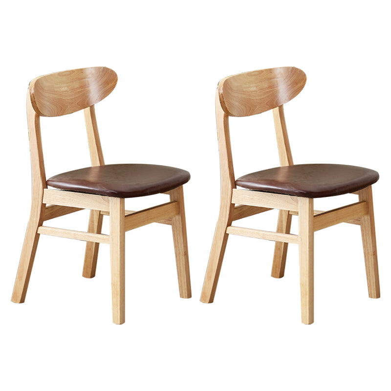 Chaise d'appoint de salle à manger moderne en bois avec coussin, chaise d'appoint à dossier ouvert pour la cuisine