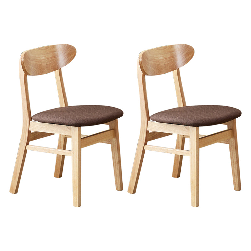 Chaise d'appoint de salle à manger moderne en bois avec coussin, chaise d'appoint à dossier ouvert pour la cuisine