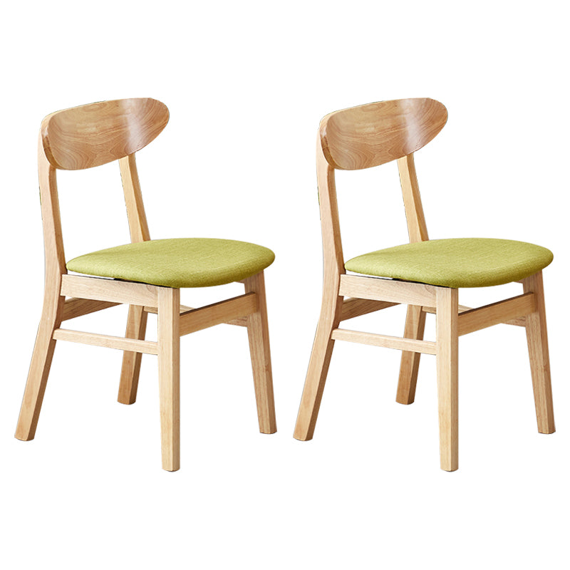 Chaise d'appoint de salle à manger moderne en bois avec coussin, chaise d'appoint à dossier ouvert pour la cuisine