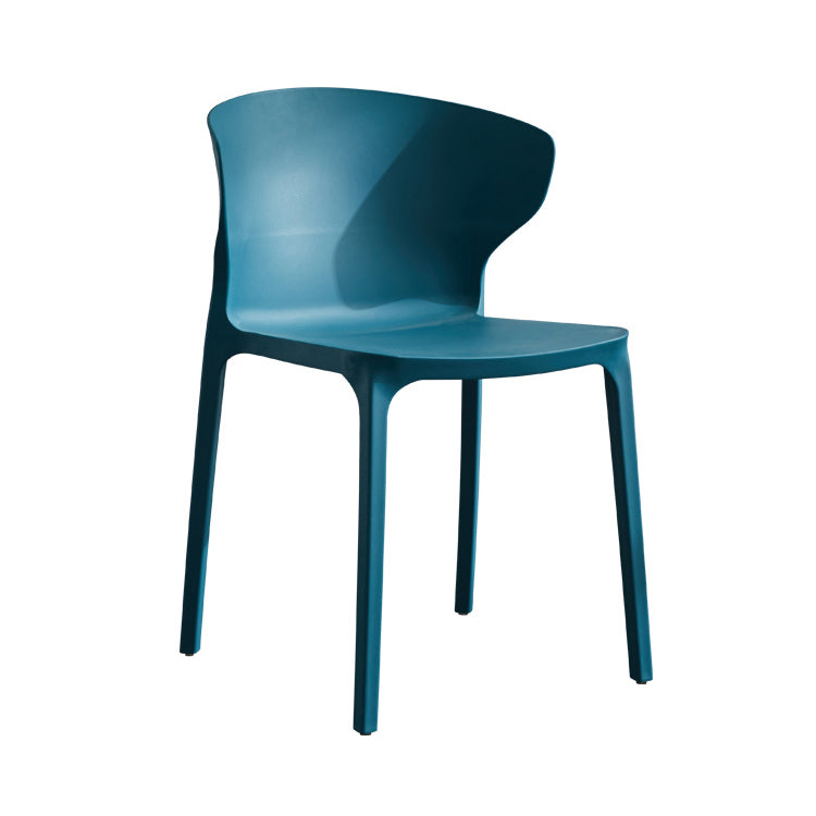 Chaise de salle à manger empilable en plastique à oreilles de fauteuil contemporain à la maison