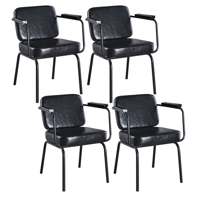 Chaise de salle à manger industrielle en métal, finition métallique, fauteuil de salle à manger Parsons