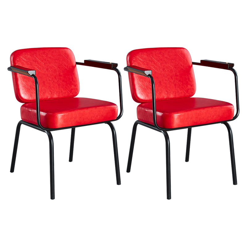 Chaise de salle à manger industrielle en métal, finition métallique, fauteuil de salle à manger Parsons