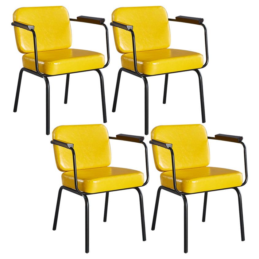 Chaise de salle à manger industrielle en métal, finition métallique, fauteuil de salle à manger Parsons