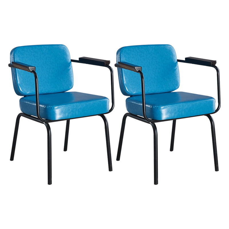 Chaise de salle à manger industrielle en métal, finition métallique, fauteuil de salle à manger Parsons