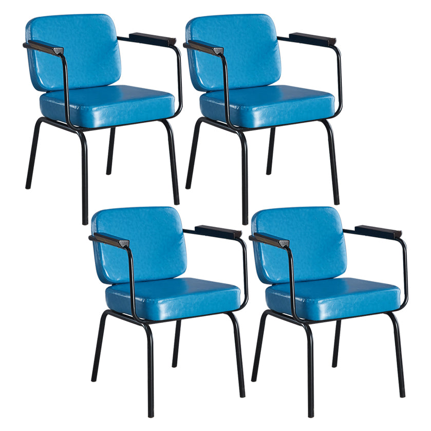 Chaise de salle à manger industrielle en métal, finition métallique, fauteuil de salle à manger Parsons