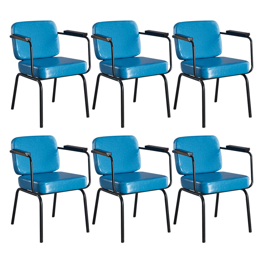 Chaise de salle à manger industrielle en métal, finition métallique, fauteuil de salle à manger Parsons