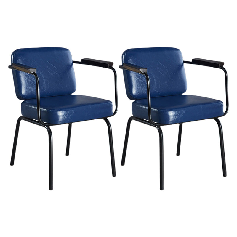 Chaise de salle à manger industrielle en métal, finition métallique, fauteuil de salle à manger Parsons