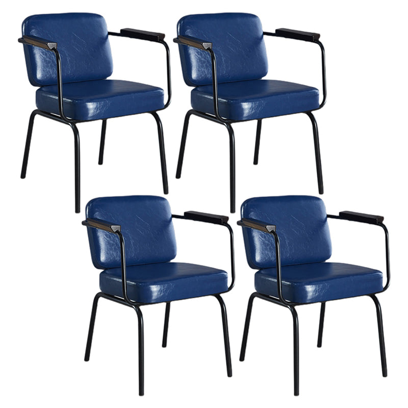 Chaise de salle à manger industrielle en métal, finition métallique, fauteuil de salle à manger Parsons