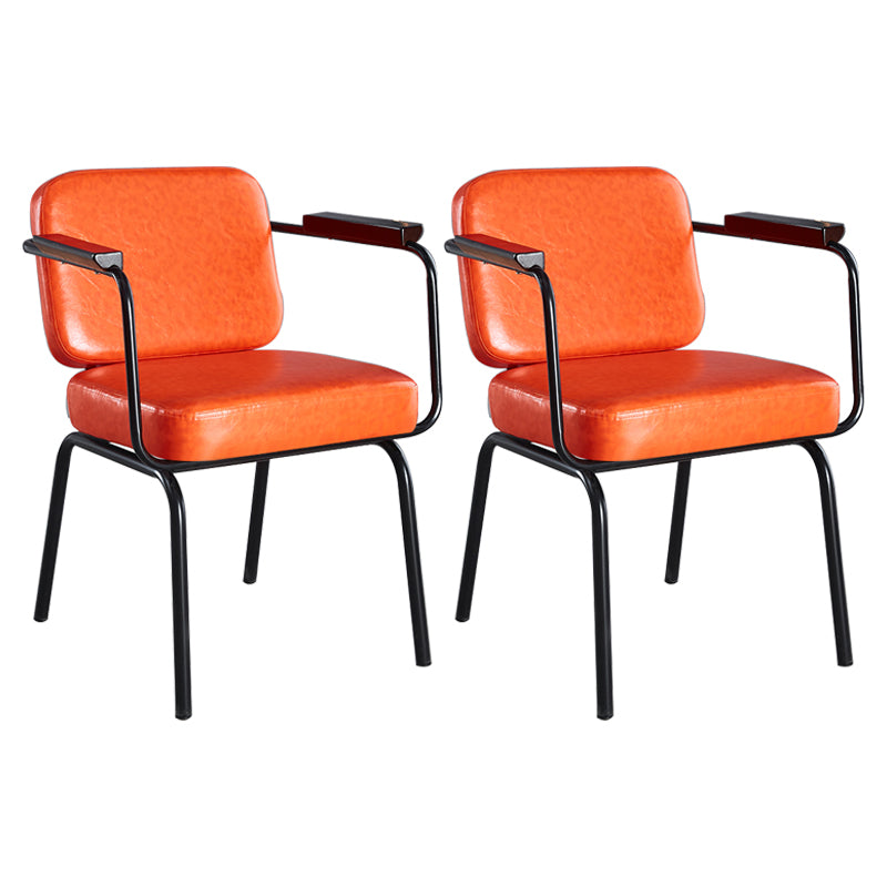 Chaise de salle à manger industrielle en métal, finition métallique, fauteuil de salle à manger Parsons
