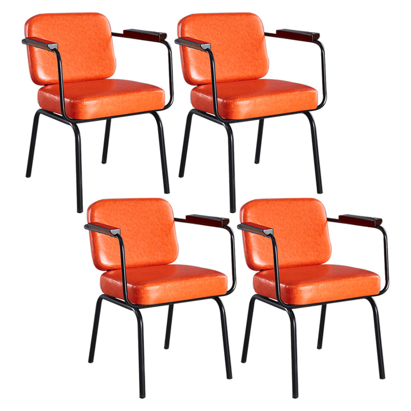 Chaise de salle à manger industrielle en métal, finition métallique, fauteuil de salle à manger Parsons