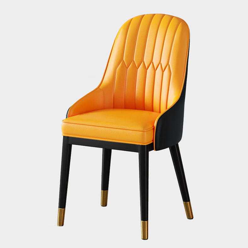 Chaise à bras en métal scandinave, chaise Parsons pour salle à manger, chaise d'appoint pour la maison