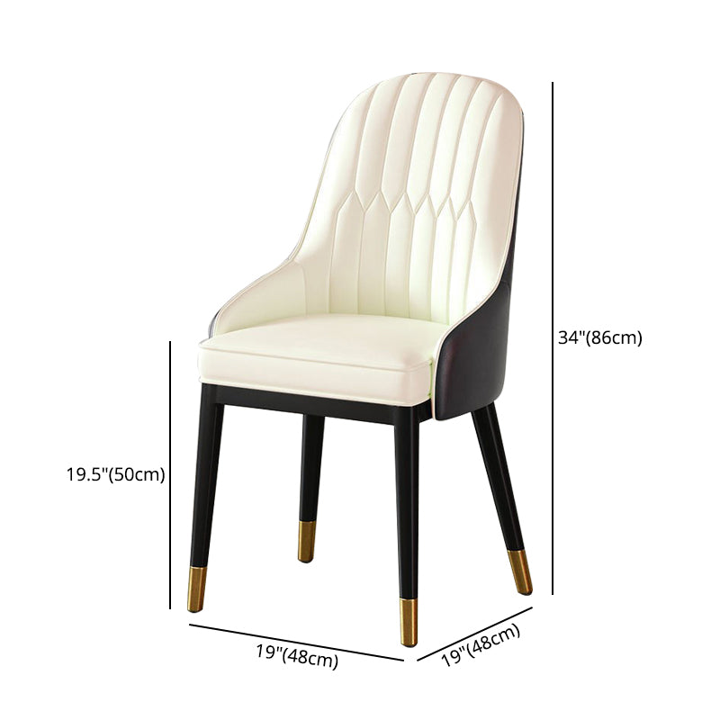 Chaise à bras en métal scandinave, chaise Parsons pour salle à manger, chaise d'appoint pour la maison