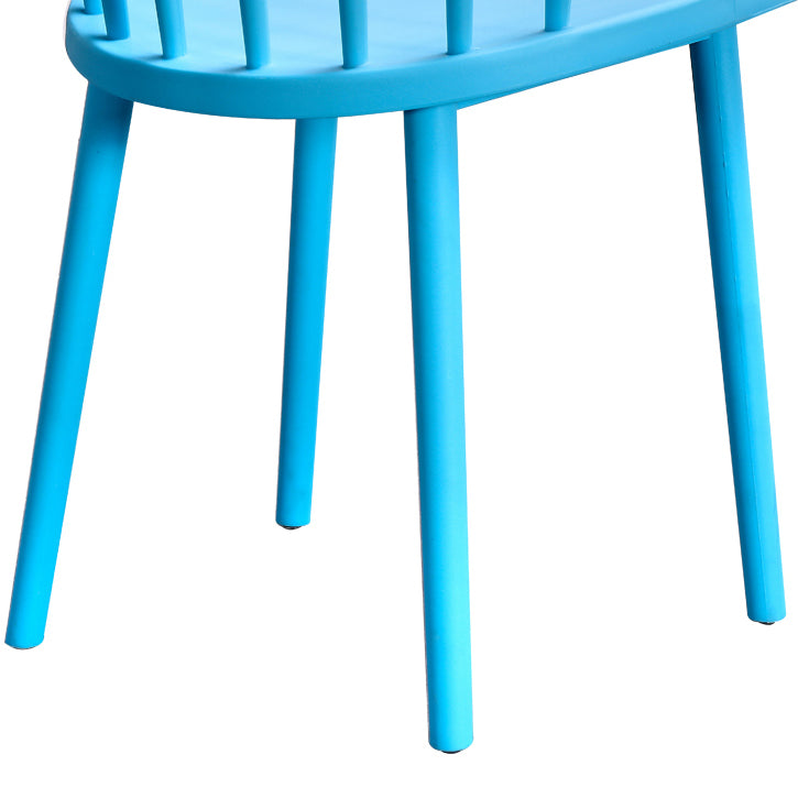 Contemporary Style Plastic Dining Armchair Windsor Back Side Chair for Home