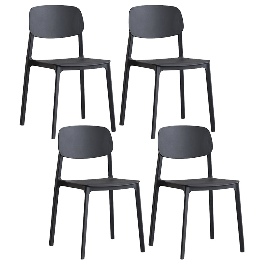 Plastic Contemporary RestaurantSide Chair Colorful Stacking Dining Chair