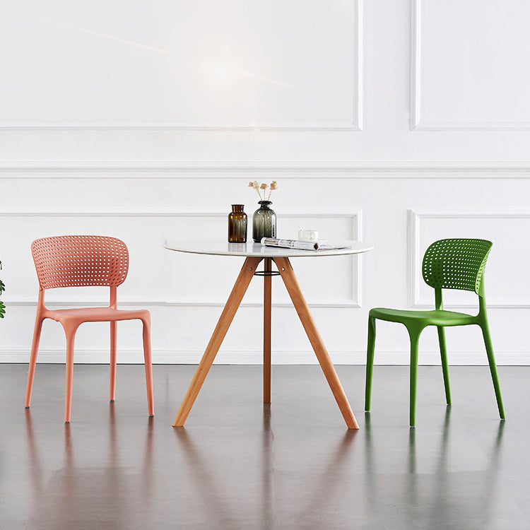 Plastic Contemporary RestaurantSide Chair Colorful Stacking Dining Chair