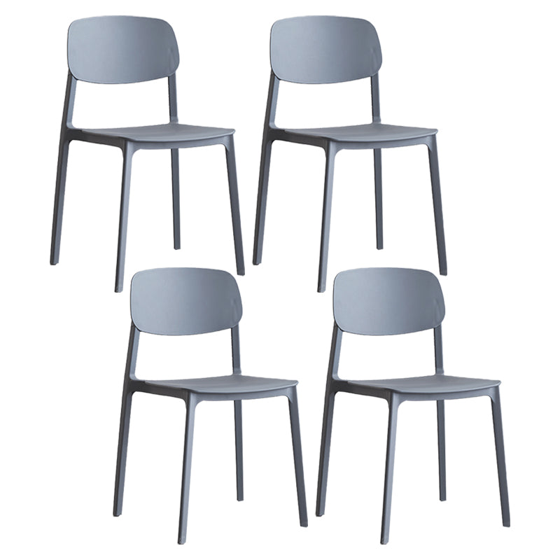 Plastic Contemporary RestaurantSide Chair Colorful Stacking Dining Chair