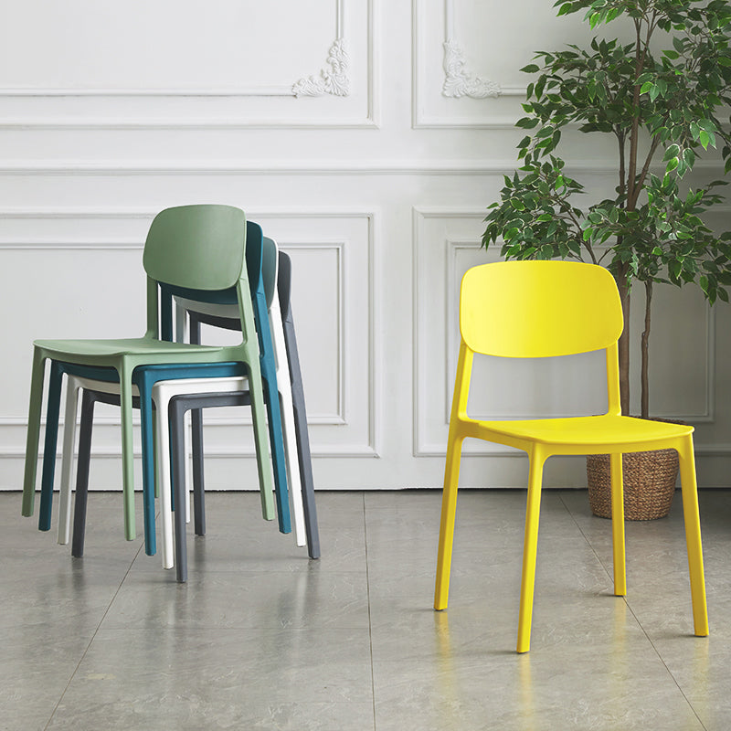 Plastic Contemporary RestaurantSide Chair Colorful Stacking Dining Chair