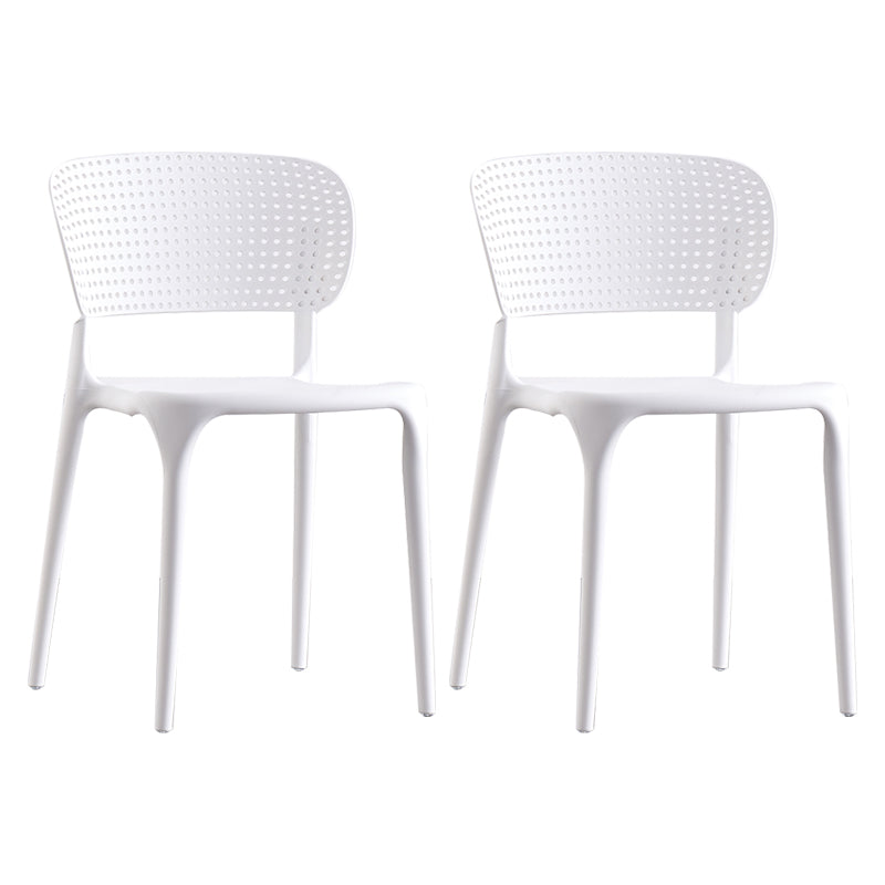 Plastic Contemporary RestaurantSide Chair Colorful Stacking Dining Chair