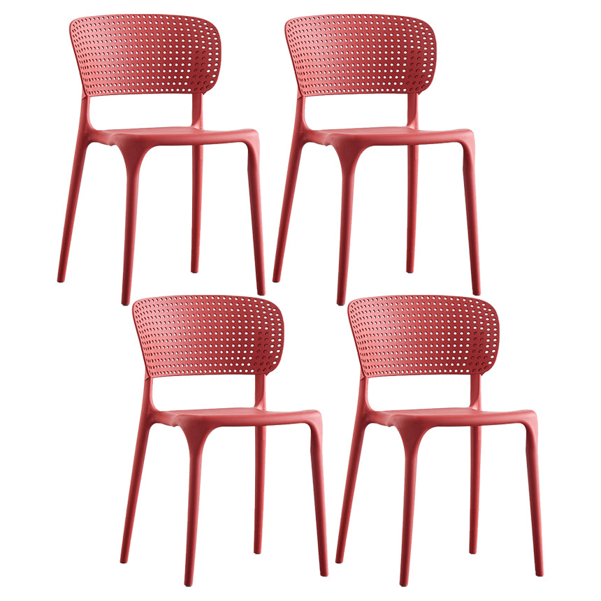 Plastic Contemporary RestaurantSide Chair Colorful Stacking Dining Chair