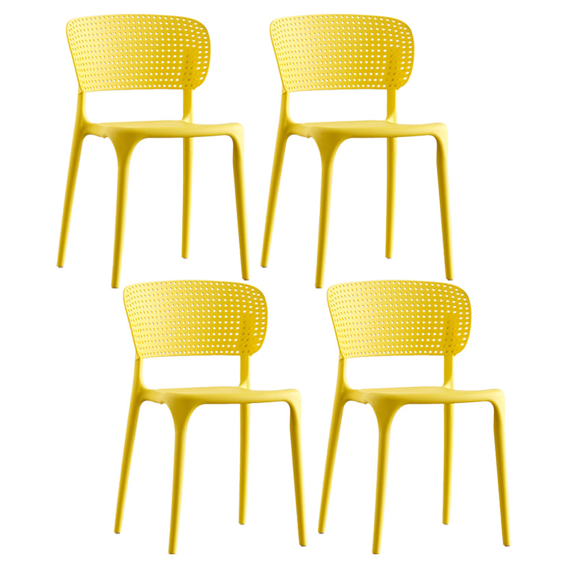 Plastic Contemporary RestaurantSide Chair Colorful Stacking Dining Chair