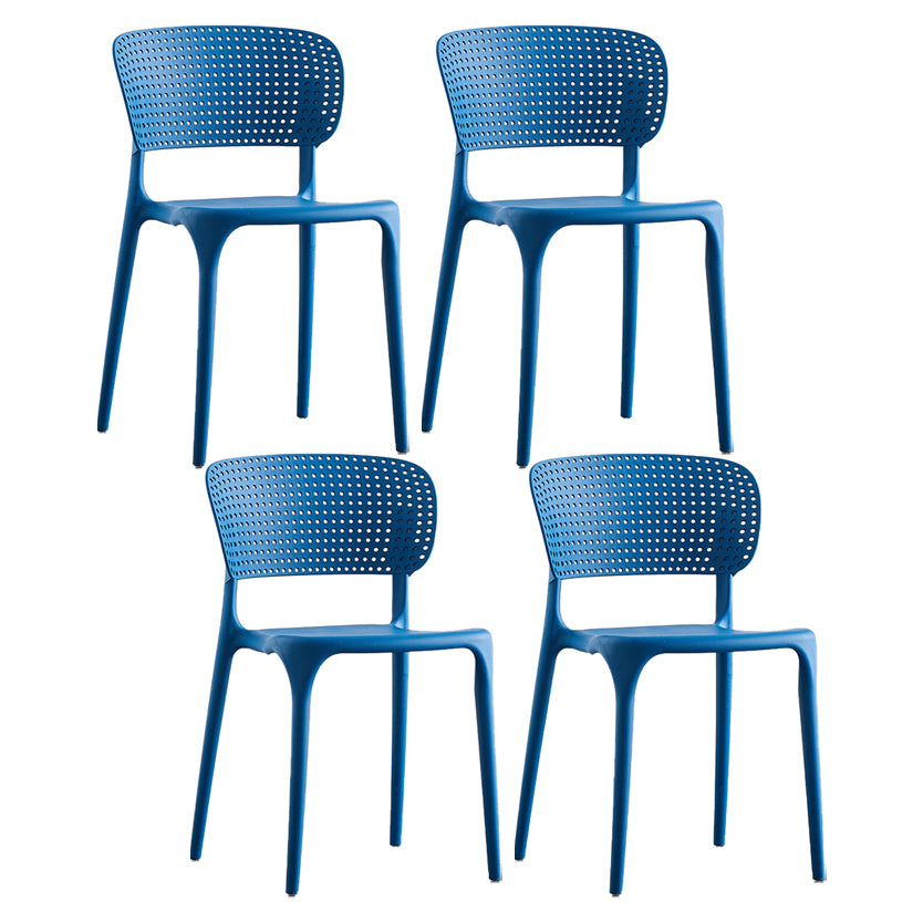 Plastic Contemporary RestaurantSide Chair Colorful Stacking Dining Chair