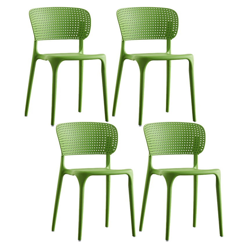 Plastic Contemporary RestaurantSide Chair Colorful Stacking Dining Chair