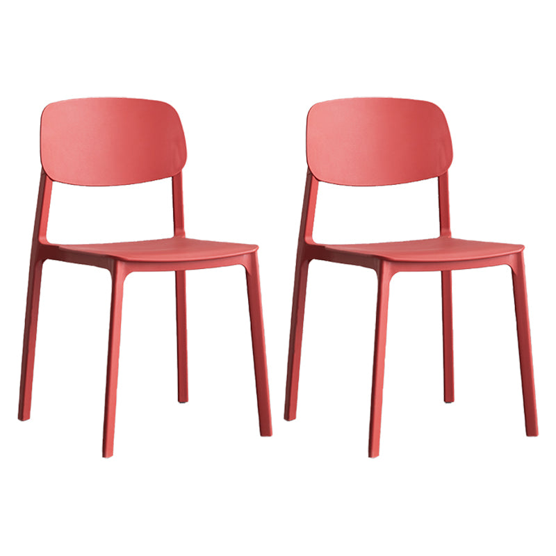 Plastic Contemporary RestaurantSide Chair Colorful Stacking Dining Chair