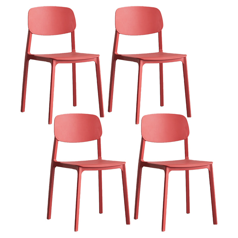 Plastic Contemporary RestaurantSide Chair Colorful Stacking Dining Chair