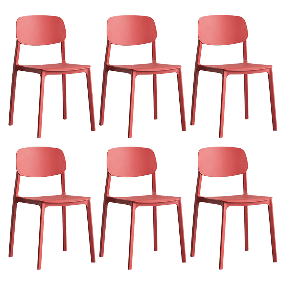 Plastic Contemporary RestaurantSide Chair Colorful Stacking Dining Chair