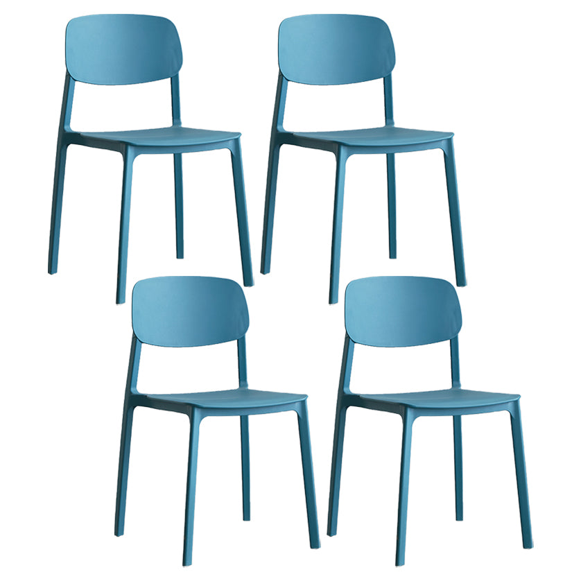 Plastic Contemporary RestaurantSide Chair Colorful Stacking Dining Chair