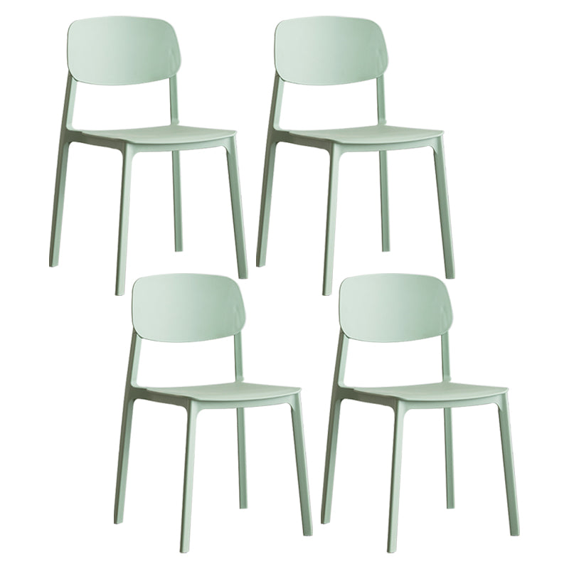 Plastic Contemporary RestaurantSide Chair Colorful Stacking Dining Chair