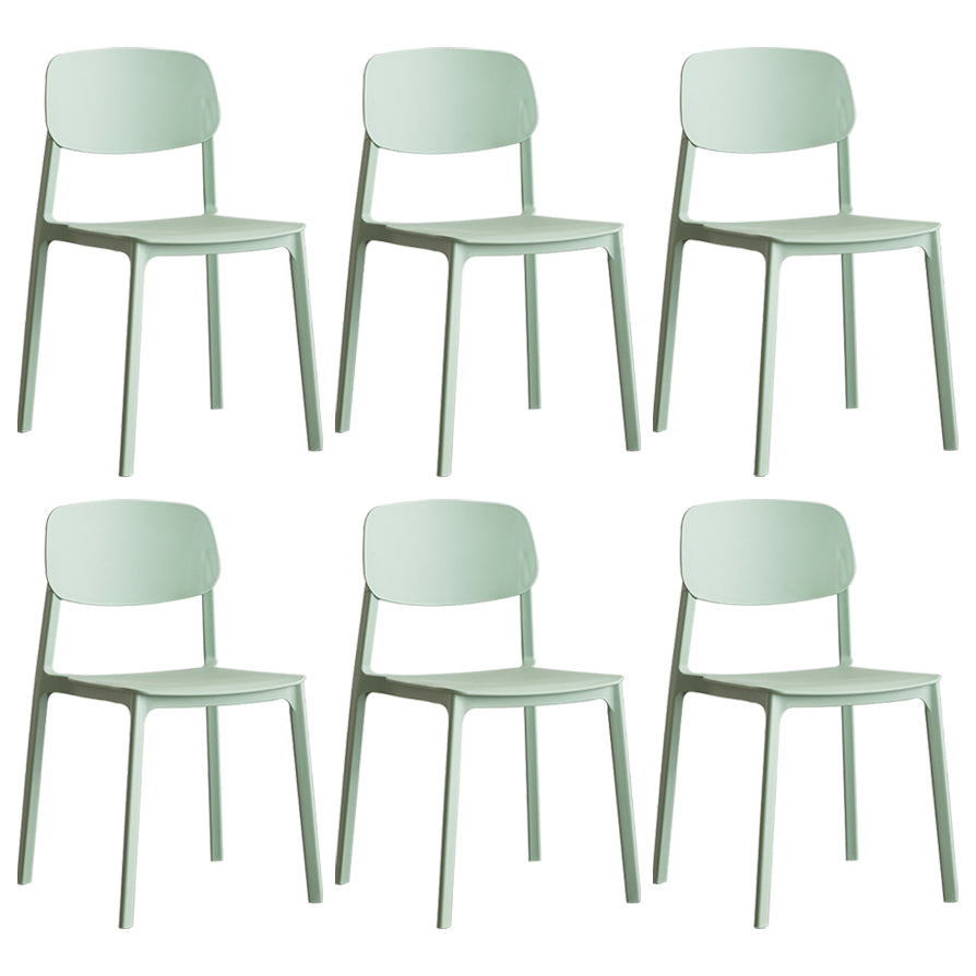 Plastic Contemporary RestaurantSide Chair Colorful Stacking Dining Chair