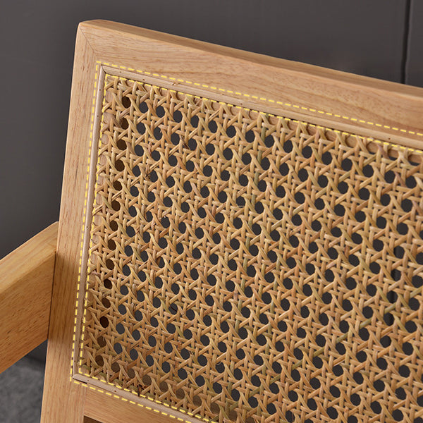 Contemporary Style Rubberwood Chair Open Back Arm Kitchen Dining Chairs