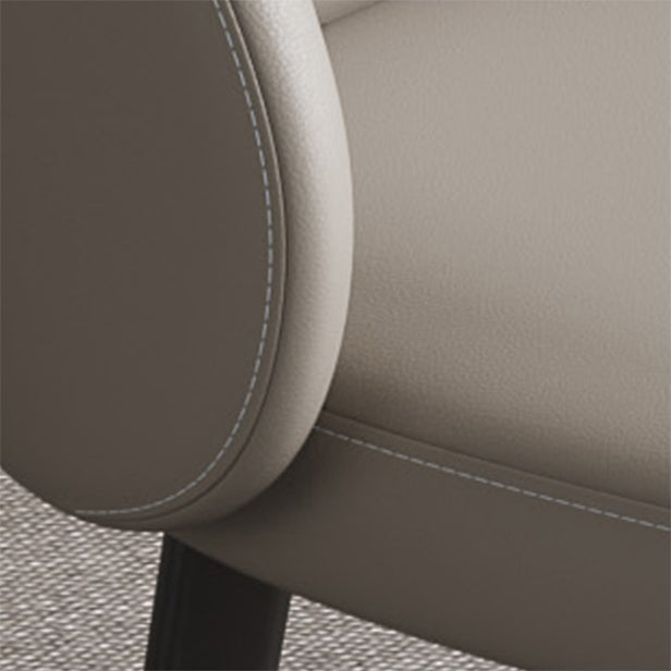 Chaises de salle à manger sans bras contemporaines chaise Parsons avec des jambes en fer pour un usage domestique