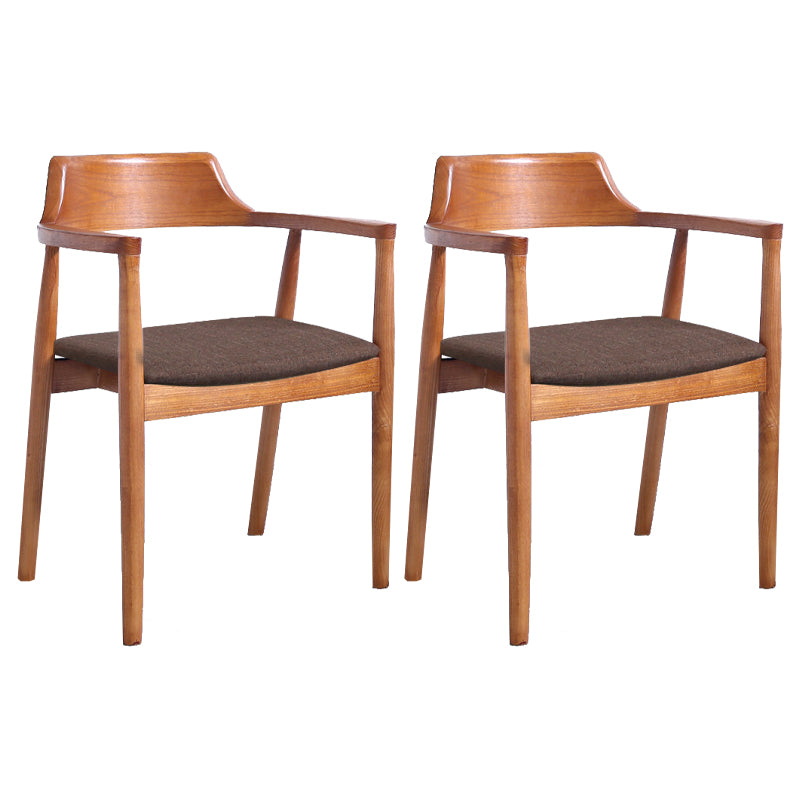 Fauteuil de salle à manger moderne de 22 pouces de large, dossier ouvert avec 4 pieds en bois pour un usage domestique