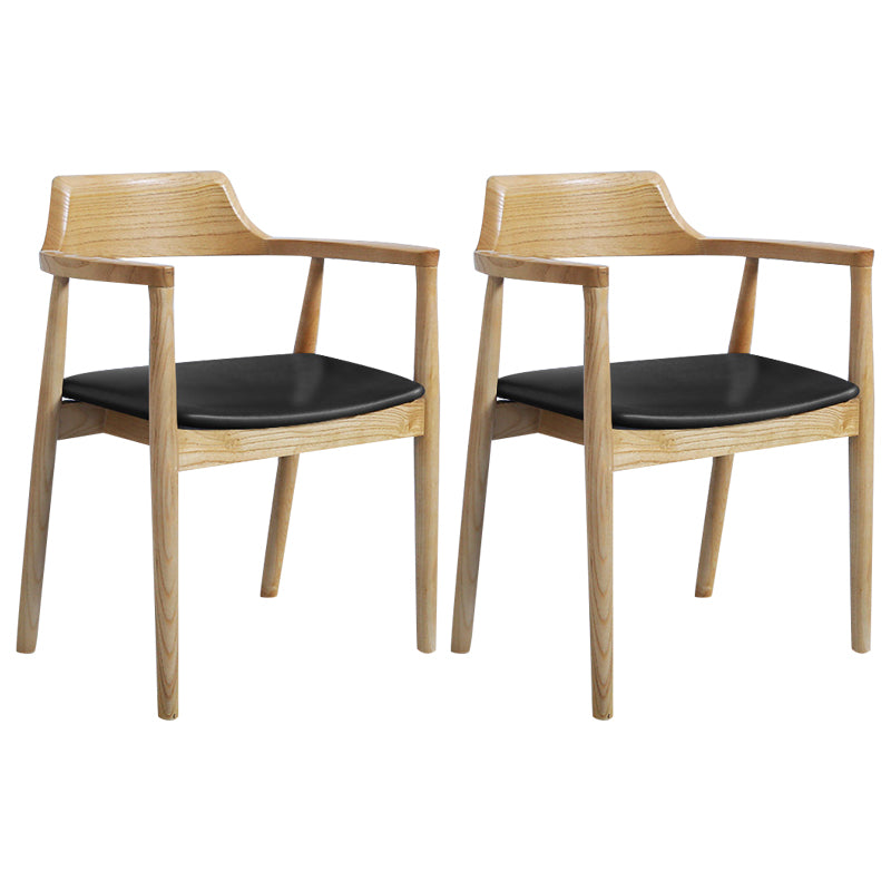 Fauteuil de salle à manger moderne de 22 pouces de large, dossier ouvert avec 4 pieds en bois pour un usage domestique
