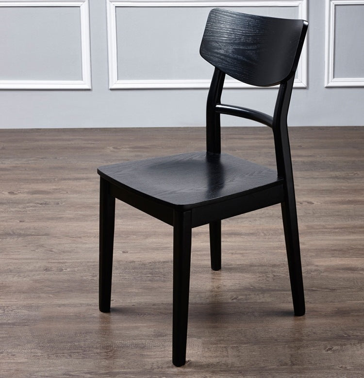 Chaise de salle à manger d'intérieur traditionnelle, finition en bois, chaise de salle à manger empilable avec dossier en échelle