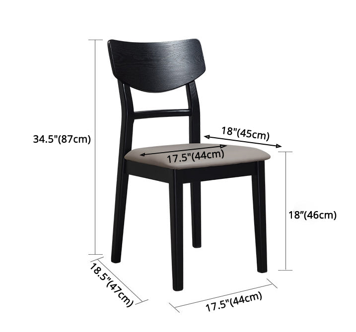 Chaise de salle à manger d'intérieur traditionnelle, finition en bois, chaise de salle à manger empilable avec dossier en échelle