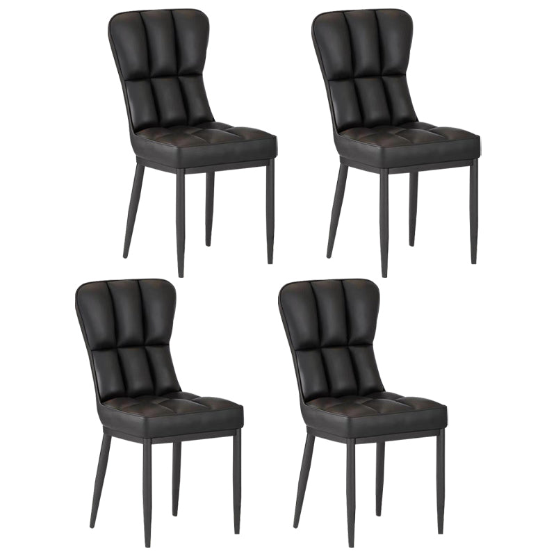 Chaise d'appoint de salle à manger moderne en métal, avec coussin de couleur, chaises Parsons pour la maison