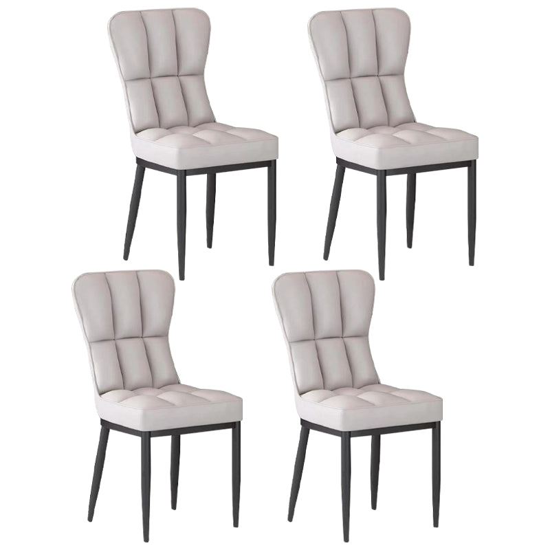 Chaise d'appoint de salle à manger moderne en métal, avec coussin de couleur, chaises Parsons pour la maison