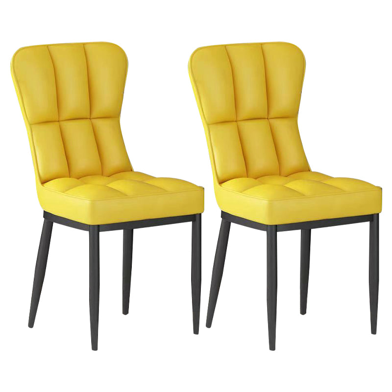 Chaise d'appoint de salle à manger moderne en métal, avec coussin de couleur, chaises Parsons pour la maison