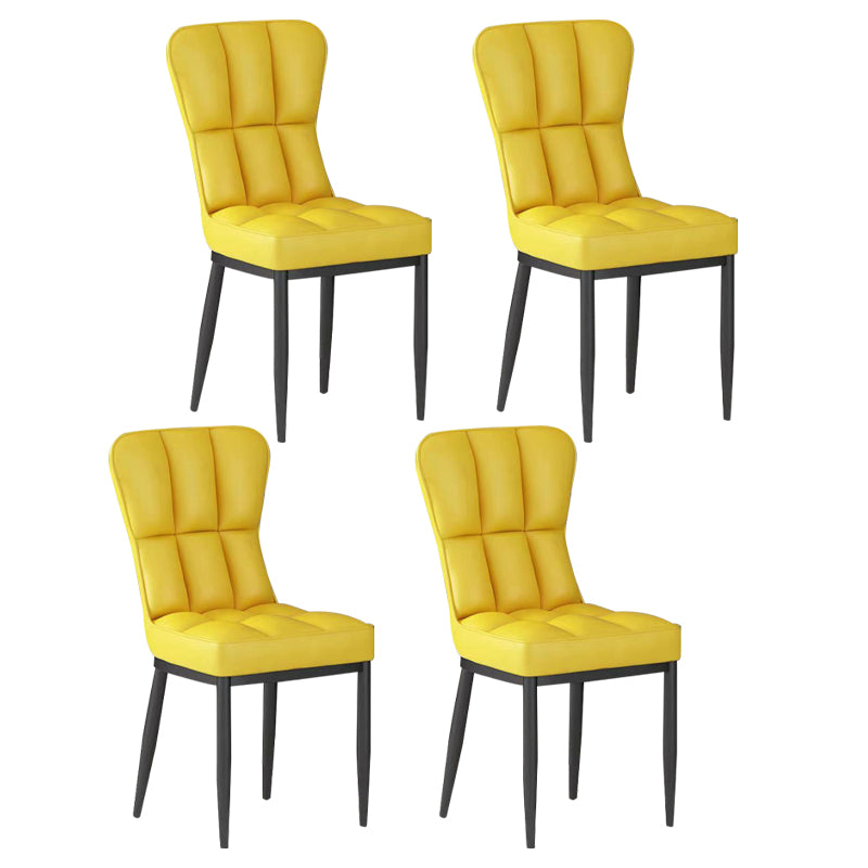 Chaise d'appoint de salle à manger moderne en métal, avec coussin de couleur, chaises Parsons pour la maison