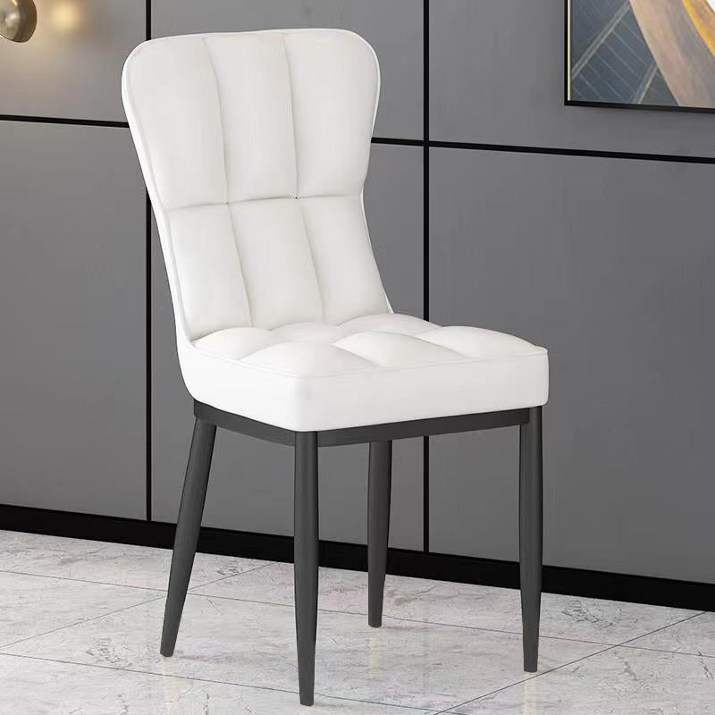 Chaise d'appoint de salle à manger moderne en métal, avec coussin de couleur, chaises Parsons pour la maison
