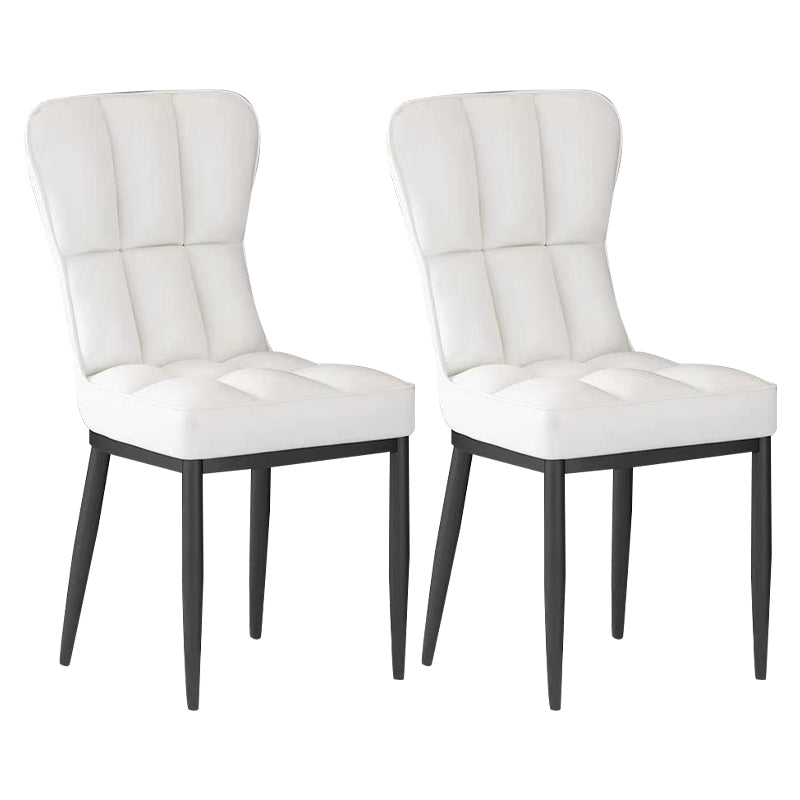 Chaise d'appoint de salle à manger moderne en métal, avec coussin de couleur, chaises Parsons pour la maison